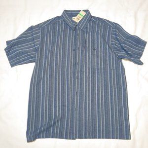 Haggar Clothing Men's Button Down Shirt Large Blue NWT
